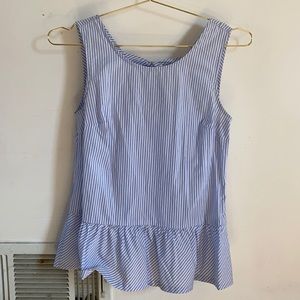 Blue and white striped tank